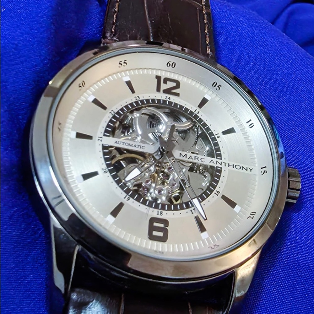 Marc Anthony Skeleton Dial 49mm Automatic Classic Mens Watch